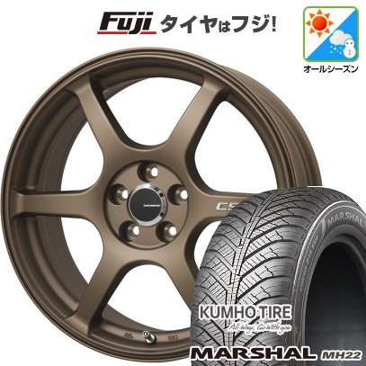 【新品国産車用 5穴114.3車】 オールシーズンタイヤ ホイール4本セット 215/50R17 クムホ マーシャル MH22(限定) レアマイスター CS-V6 17インチ