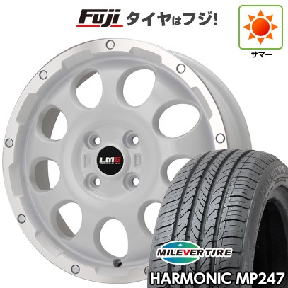【新品 軽自動車】 夏タイア 車輪4本仕掛ける 165/55R14 ミ生き胆 ハーモニック MP247(押さえる) レアマイスター LMG CS-9 ホワイトリムポリッシュ 14in タイヤ、ホイール-自動車