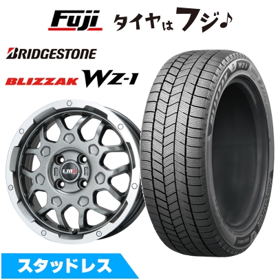 【新品 軽自動車】N-BOX タント スペーシア スタッドレスタイヤ ホイール4本セット 155/65R14 ブリヂストン ブリザック WZ-1 LMG MS-9W 4.5J 14インチ