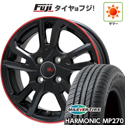 新品国産4穴100車】 夏タイヤ ホイール４本セット 175/65R14 ミレバー ハーモニック MP270(限定) ブランドルライン レツィオ 14インチ  : fuji-21961-116791-42975-42975 : フジコーポレーション - 通販 - Yahoo!ショッピング