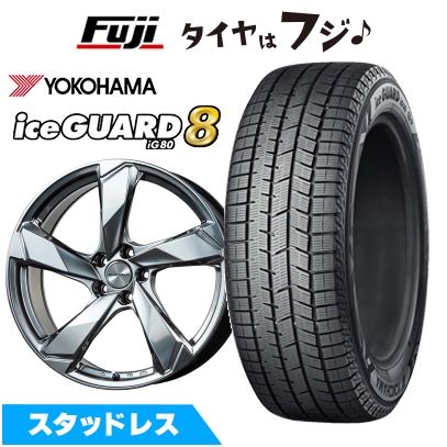 パンク保証付き【新品】プジョー508 2018- スタッドレスタイヤ ホイール4本セット 235/45R18 アイスガード8 IG80 クロスエッジ 7.5J 18インチ