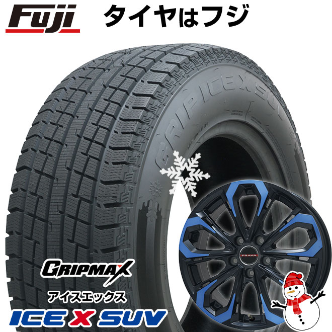 新品国産車用 5穴114.3車 スタッドレスタイヤ ホイール4本セット 235/60R18 グリップマックス アイスX SUV BSW(限定) ビッグウエイ LEYSEEN プラバ5X 18インチ