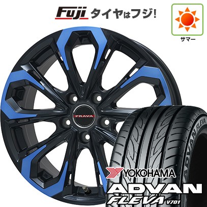 ADVAN - 【新品国産車用 5穴114.3車】 夏タイア 車輪4本仕掛ける 225/35R20 ヨコハマ 居住地ヴァン フレバV701 ビッグウエイ 花の冠一こま プラバ5X  20in 自動車-夏タイヤ、ホイールセット-タイヤ、ホイール