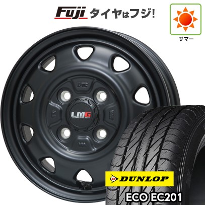 【新品 軽自動車】夏タイヤ ホイール4本セット 145/80R12 ダンロップ エコ EC201 レアマイスター LMG OFF-STYLE(マットブラック) 12インチ