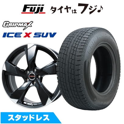 【新品国産車用 5穴114.3車】 スタッドレスタイヤ ホイール4本セット 225/60R18 グリップマックス アイスX SUV BSW(限定) プレミックス ヴェランV 18インチ