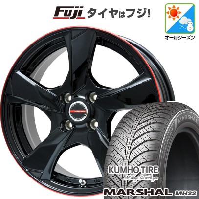 【新品国産車用 5穴114.3車】 オールシーズンタイヤ ホイール4本セット 225/45R18 クムホ マーシャル MH22(限定) プレミックス ヴェランV 18インチ