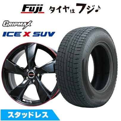 【新品国産車用 5穴114.3車】 スタッドレスタイヤ ホイール4本セット 225/60R18 グリップマックス アイスX SUV BSW(限定) プレミックス ヴェランV 18インチ