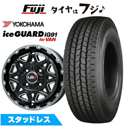 【新品 軽自動車】軽トラ 軽バン スタッドレスタイヤ ホイール4本セット 145/80R12 80/78N ヨコハマ アイスガード iG91 レアマイスター LMG モンタグナ 12インチ