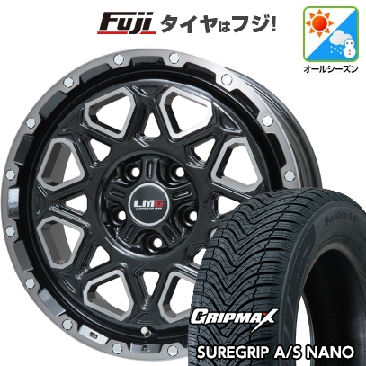 【新品国産車用5穴114.3】 | オールシーズンタイヤ ホイール4本セット | 225/65R17 | Sure Grip AS ナノ | LMG モンタグナ 17インチ