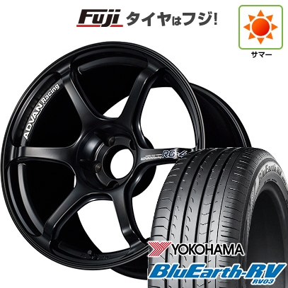 パンク保証付き 新品国産車用5穴100 | 夏タイヤ ホイール4本セット | 225/55R18 | ブルーアース RV-03 | ADVAN Racing RG-4 18インチ