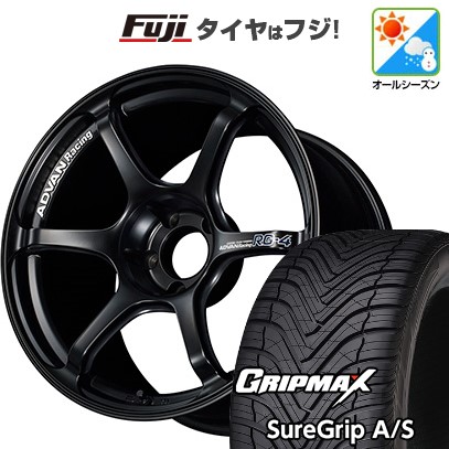 新品国産車用 5穴114.3車 オールシーズンタイヤ ホイール4本セット 225/40R18 グリップマックス シュアグリップA/S(限定) ヨコハマ ADVAN Racing RG4 18インチ