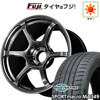【新品国産車用5穴114.3】 | 夏タイア 車輪4本仕掛ける | 225/40R18 | ミ生き胆 MA349 | ヨコハマ アドバンレーシング RG-4 | 9J 18in 車、バイク、自転車-夏タイヤ、ホイールセット