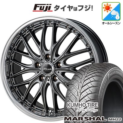 新品国産車用 5穴114.3車 オールシーズンタイヤ ホイール4本セット 225/45R18 クムホ マーシャル MH22(限定) モンツァ ワーウィック ディープランド 18インチ