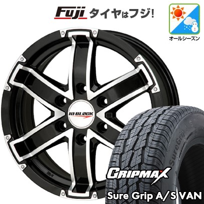【新品】ハイエース200系 オールシーズンタイヤ ホイール4本セット 195R15C 107/105T シュアグリップ オールシーズン Van(限定) モンツァ HI-BLOCK 15インチ