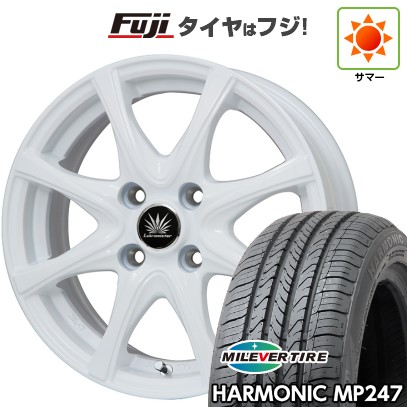【新品 軽自動車】 サマータイヤ ホイール4本セット 165/55R14 ミレバー ハーモニック MP247(限定) プレミックス アマルフィV Jr(ホワイト) 14インチ