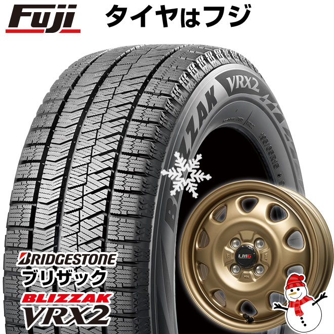 【新品国産4穴100車】 スタッドレスタイヤ ホイール4本セット 185/65R14 ブリヂストン ブリザック VRX2 レアマイスター LMG OFF STYLE 14インチ : fuji 11241 124967 24653 24653 : フジコーポレーション