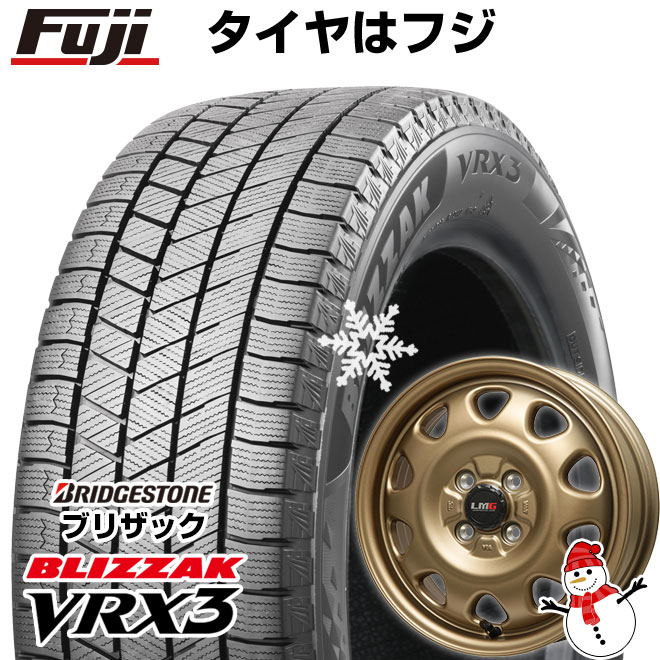 【新品 軽自動車】 ソリオ スタッドレスタイヤ ホイール4本セット 165/70R14 ブリヂストン ブリザック VRX3 LMG OFF STYLE 14インチ ※コンパクトカー不可 : fuji 3581 124966 35166 35166 : フジコーポレーション