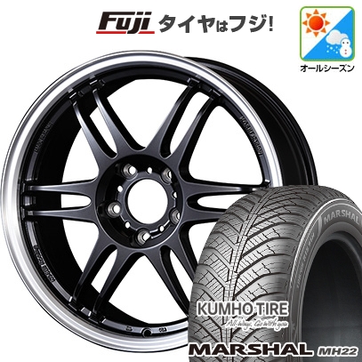 【新品国産車用5穴114.3】 | オールシーズンタイヤ ホイール4本セット | 225/60R17 | マーシャル MH22(限定) | コーセイ K-1レーシング レヴ | 7J 17インチ