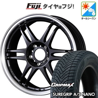【新品国産車用5穴114.3】 | オールシーズンタイヤ ホイール4本セット | 225/65R17 | シュアグリップ AS ナノ | コーセイ K-1レーシング レヴ | 7J 17インチ