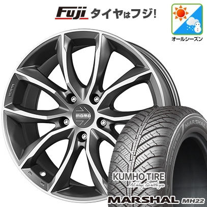 【新品国産車用5穴114.3】 | オールシーズンタイヤ ホイール4本セット | 205/60R16 | マーシャル MH22(限定) | モモ スクリームジェットEVO | 7J 16インチ