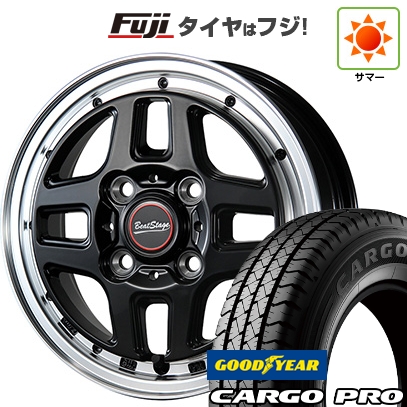【新品 軽自動車】軽トラ 軽バン | 夏タイヤ ホイール4本セット | 145/80R12 80/78N | グッドイヤー カーゴ プロ(限定) | ビートステージ WT-C | 4J 12インチ