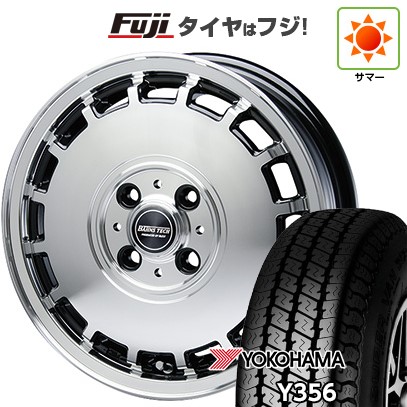 【新品 軽自動車】軽トラ 軽バン 夏タイヤ ホイール4本セット 145/80R12 80/78N ヨコハマ Y356 ブレスト バーンズテック KTストリーム 12インチ