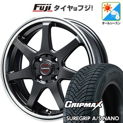 新品国産車用 4穴100 オールシーズンタイヤ ホイール4本セット 185/60R16 GRIP MAX シュアグリップ A/S ナノ ブレスト ユーロマジック タイプS-07 16インチ
