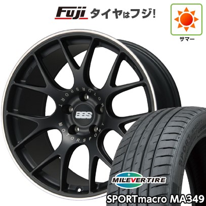 【新品国産車用 5穴114.3車】 夏タイヤ ホイール4本セット 245/35R19 ミレバー スポーツマクロ MA349（限定） BBS GERMANY CH-R サテンブラック 19インチ