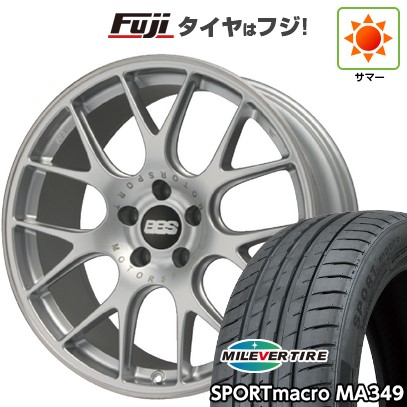 【新品国産車用 5穴114.3車】 夏タイヤ ホイール4本セット 245/35R19 ミレバー スポーツマクロ MA349（限定） BBS GERMANY CH-R ブリリアントシルバー 19インチ