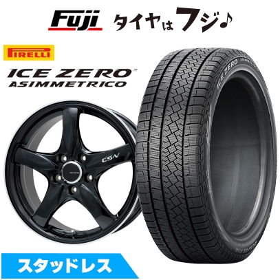 【新品国産車用 5穴114.3車】 スタッドレスタイヤ ホイール4本セット 225/60R18 ピレリ ウィンター アイスゼロアシンメトリコ レアマイスター CS-V 18インチ