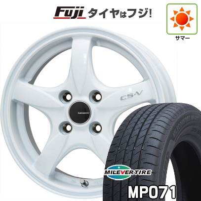 【新品国産車用4穴100】 | 夏タイヤ ホイール4本セット | 185/55R16 | ミレバー ミレコンフォート MP071(限定) | CS-V(ホワイト) | 6.5J 16インチ