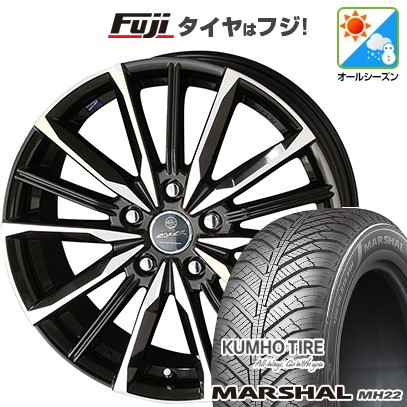 【新品国産車用 5穴114.3車】 オールシーズンタイヤ ホイール4本セット 205/60R16 クムホ マーシャル MH22(限定) 共豊 スマック ヴァルキリー 16インチ