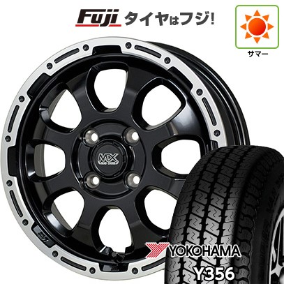 【新品 軽自動車】軽トラ 軽バン 夏タイヤ ホイール4本セット 145/80R12 80/78N ヨコハマ Y356 ホットスタッフ マッドクロス グレイス 12インチ