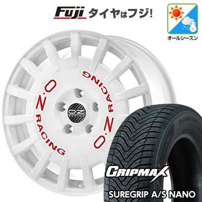 【新品】ライズ/ロッキー（ガソリン） オールシーズンタイヤ ホイール４本セット 195/60R17 GRIPMAX シュアグリップ A/S ナノ OZ ラリーレーシング 17インチ