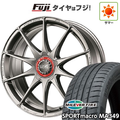 【新品国産車用 5穴114.3車】 夏タイヤ ホイール４本セット 225/45R18 ミレバー スポーツマクロ MA349（限定） OZ フォーミュラHLT 18インチ