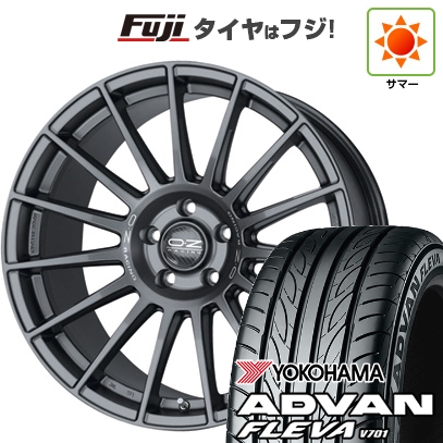 ADVAN - 【新品国産車用 5穴114.3車】 夏タイア 銀輪4本仕かける 225/35R20 ヨコハマ 広告業ヴァン フレバV701 OZ スーパーツーリズモ ダカール 20in