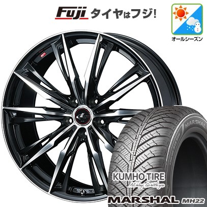 新品国産車用 5穴114.3車 オールシーズンタイヤ ホイール4本セット 235/55R18 クムホ マーシャル MH22(限定) WEDS ウェッズ レオニス GX 18インチ