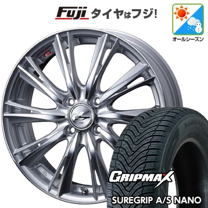 【新品国産車用 4穴100車】 オールシーズンタイヤ ホイール4本セット 185/60R16 グリップマックス シュアグリップAS ナノ ウェッズ レオニス WX 16インチ