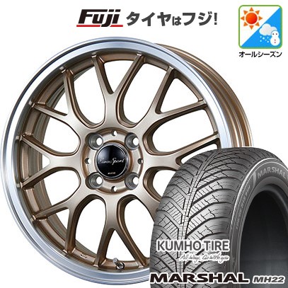 【新品】オーラ オールシーズンタイヤ ホイール4本セット 205/50R17 クムホ マーシャル MH22(限定) ブレスト ユーロスポーツ タイプ805 17インチ