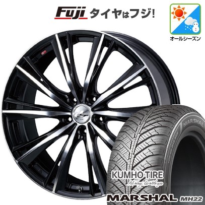 【新品国産車用 5穴114.3車】 オールシーズンタイヤ ホイール4本セット 215/50R17 クムホ マーシャル MH22(限定) WEDS ウェッズ レオニス WX 17インチ
