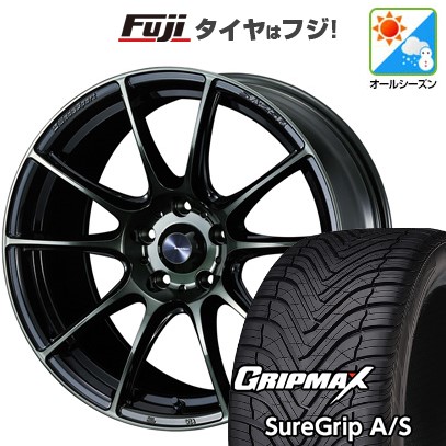 【新品国産車用 5穴114.3車】 オールシーズンタイヤ ホイール4本セット 225/45R18 GRIP MAX シュアグリップ オールシーズン(限定) WEDSスポーツ SA-25R 18インチ