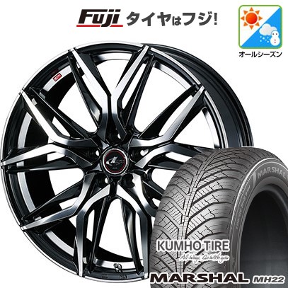 新品国産車用 5穴114.3車 オールシーズンタイヤ ホイール4本セット 235/55R18 クムホ マーシャル MH22(限定) WEDS ウェッズ レオニス LM 18インチ