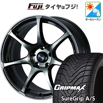【新品国産車用 5穴114.3車】 オールシーズンタイヤ ホイール4本セット 225/45R18 GRIP MAX シュアグリップ オールシーズン(限定) WEDSスポーツ SA-75R 18インチ
