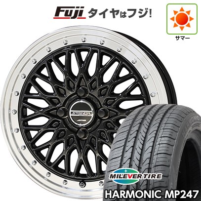 【新品 軽自動車】エブリイワゴン サマータイヤ ホイール4本セット 165/50R15 ミレバー ハーモニック MP247(限定) 共豊 シュタイナー FTX 15インチ