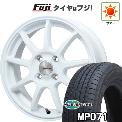 【新品国産車用4穴100】 | 夏タイヤ ホイール4本セット | 185/55R16 | ミレバー ミレコンフォート MP071(限定) | LMスポーツ LM-QR ホワイト | 6.5J 16インチ