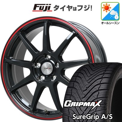 【新品国産車用 5穴114.3車】 オールシーズンタイヤ ホイール4本セット 215/50R18 GRIP MAX シュアグリップ オールシーズン(限定) LMスポーツ LM-QR 18インチ