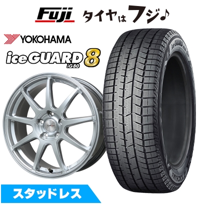 【パンク保証付き】【新品国産車用 5穴114.3車】 スタッドレスタイヤ ホイール4本セット 225/50R18 アイスガード8 エイトIG80 LMスポーツ LM-QR 7.5J 18インチ