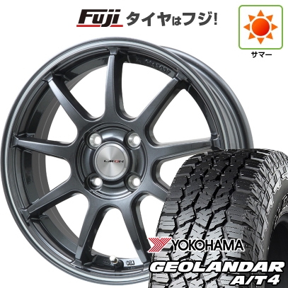 【新品】N-BOX タント スペーシア 夏タイヤ ホイール4本セット 155/65R14 ヨコハマ ジオランダー A/T4 G018 RBL レアマイスター LMスポーツ LM-QR 4.5J 14インチ