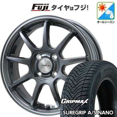 【新品】タフト ソリオ オールシーズンタイヤ ホイール4本セット 165/65R15 GRIPMAX SureGrip A/S NANO レアマイスター LMスポーツ LM-QR 5J 15インチ