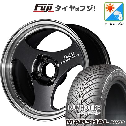 KUMHO - 新品国産車用 4穴100車 オール時期タイア 車輪4本仕掛ける 165/70R14 クムホ マーシャル MH22 (押さえる) ヨコハマ アドバンレーシング ONI2 14in 車、バイク、自転車-タイヤ、ホイール-オールシーズンタイヤ、ホイールセット